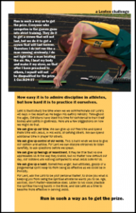 Athlete lenten meditation