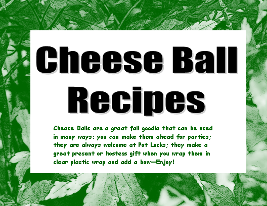 Cheedar cheese balls recipes