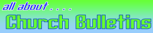 church bulletin widget Link to resource lists for Church Bulletins