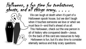 Halloween Outreach Card, Side ONE