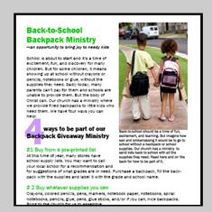 Shop for Backpack Ministries and Christmas Shoe Boxes | Effective ...