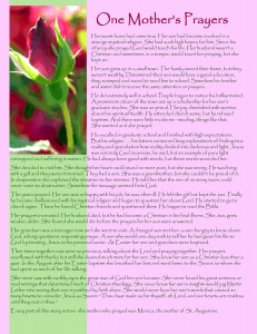 One Mother's Prayer Full Page versions IMAGE 1 One Mother's Prayer