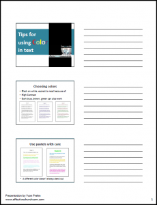 Notes for how to use Color in Text Notes for how to use Color in Text