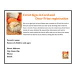 Sign in Card for Fall Event