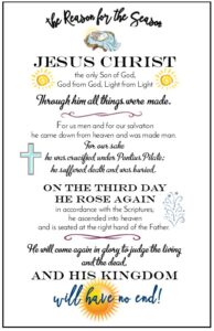 Jesus is the reason for the Season postcard