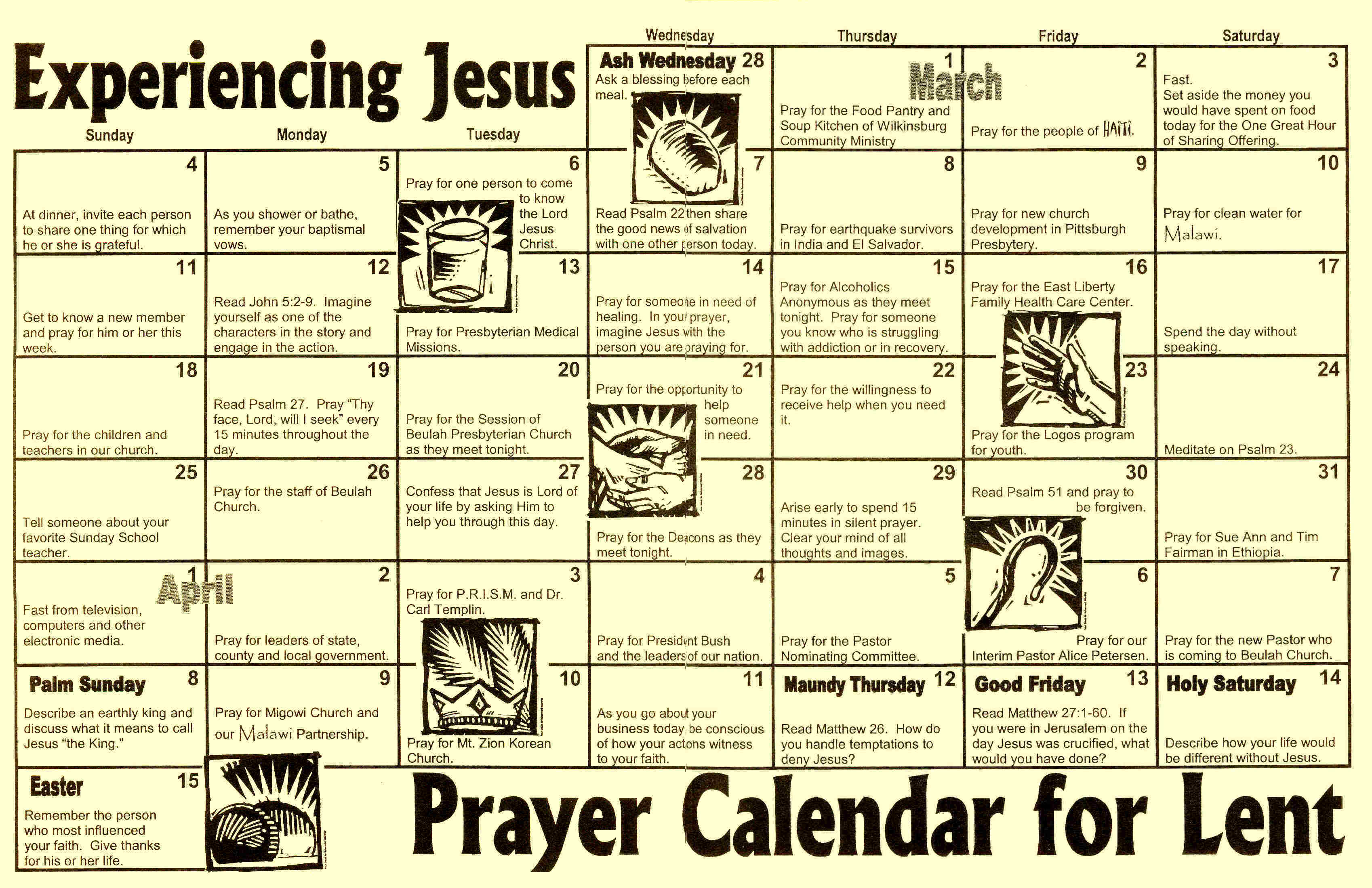 Free Printable 2024 Lenten Calendar 2024 CALENDAR PRINTABLE