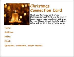 Christmas connection card