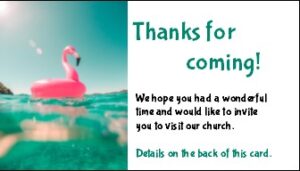 Summer Back to Church Invitation Card